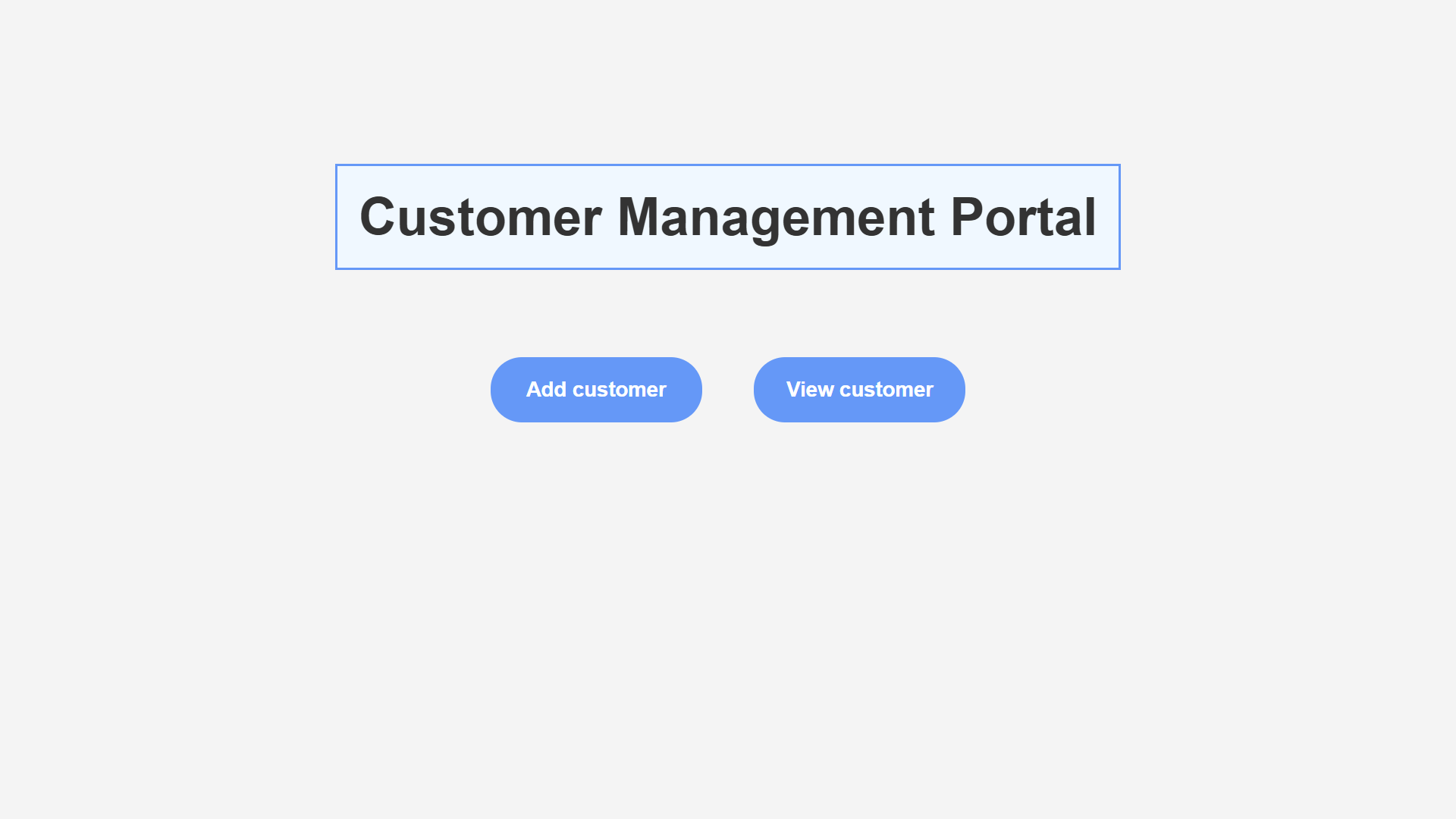 CustomerManagementPortal
